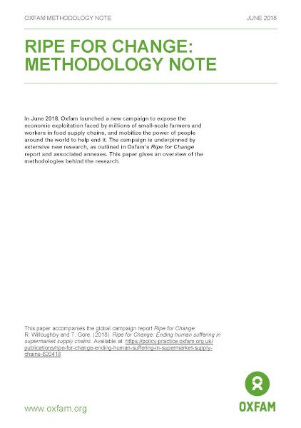 Ripe for Change: Methodology note